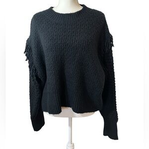 Treasure & Bond Mixed Stitch Fringe Sweater